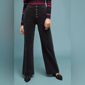 Anthro Pilcro and the Letterpress Ultra High-Rise Wide-Leg Cord Jeans Size 31